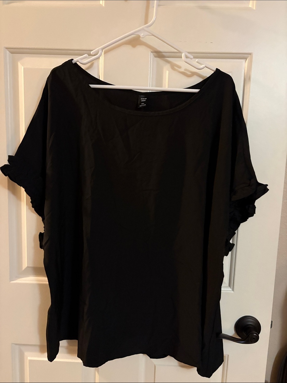 SHEIN Black Short Sleeve Tunic Top